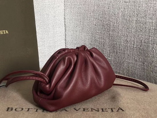 Bottega Veneta Mini Coin Purse in Burgundy Butter Calf Leather