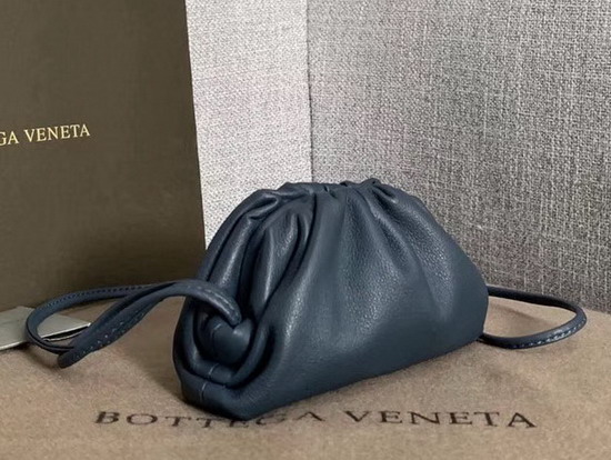 Bottega Veneta Mini Coin Purse in Deep Blue Butter Calf Leather