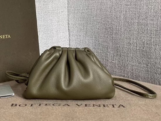 Bottega Veneta Mini Coin Purse in Khaki Butter Calf Leather