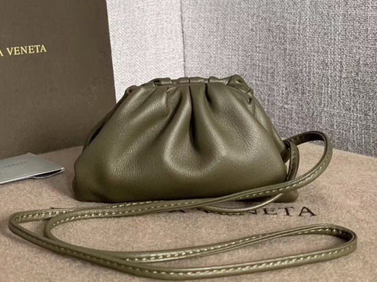 Bottega Veneta Mini Coin Purse in Khaki Butter Calf Leather