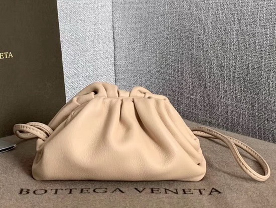 Bottega Veneta Mini Coin Purse in Nude Butter Calf Leather