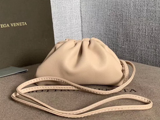 Bottega Veneta Mini Coin Purse in Nude Butter Calf Leather