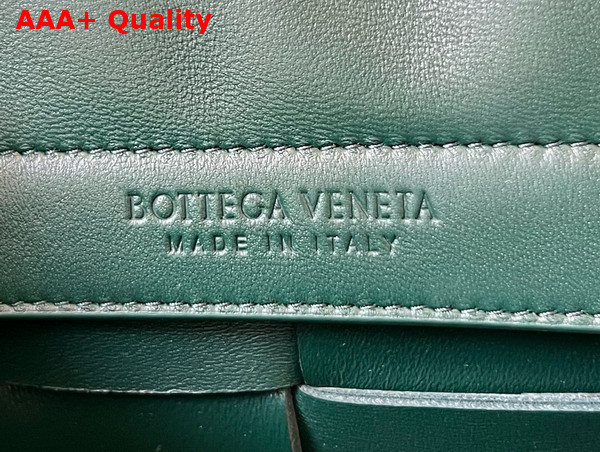 Bottega Veneta Mini East West Arco Tote Emerald Green Intreccio Leather Replica