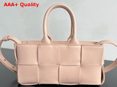 Bottega Veneta Mini East West Arco Tote Lotus Intreccio Leather Replica