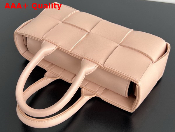 Bottega Veneta Mini East West Arco Tote Lotus Intreccio Leather Replica