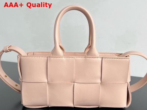 Bottega Veneta Mini East West Arco Tote Lotus Intreccio Leather Replica