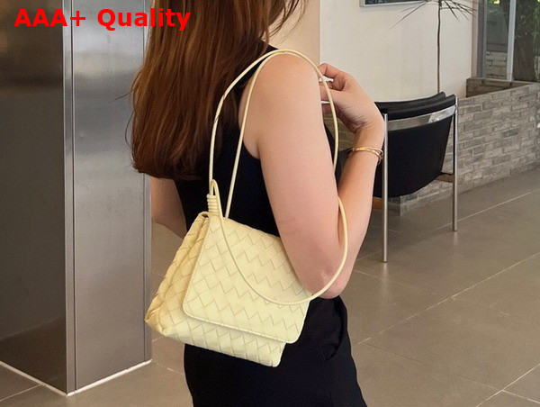 Bottega Veneta Mini Intrecciato Cross Body Bag Ice Cream Lambskin Replica