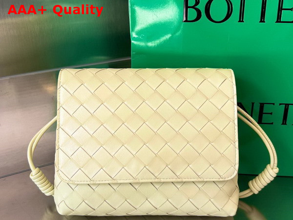 Bottega Veneta Mini Intrecciato Cross Body Bag Ice Cream Lambskin Replica