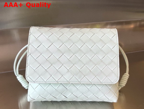 Bottega Veneta Mini Intrecciato Cross Body Bag in Glacier Lambskin Replica