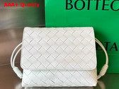 Bottega Veneta Mini Intrecciato Cross Body Bag in Glacier Lambskin Replica