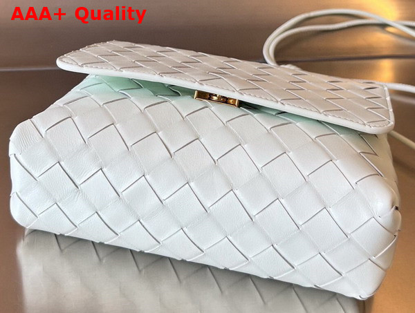 Bottega Veneta Mini Intrecciato Cross Body Bag in Glacier Lambskin Replica