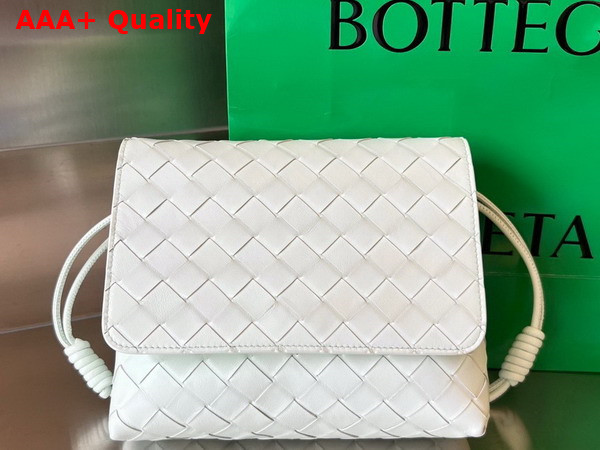 Bottega Veneta Mini Intrecciato Cross Body Bag in Glacier Lambskin Replica