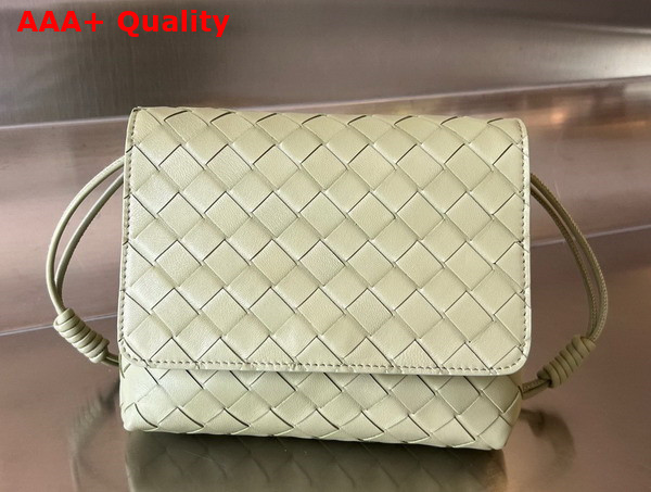 Bottega Veneta Mini Intrecciato Cross Body Bag in Travertine Lambskin Replica