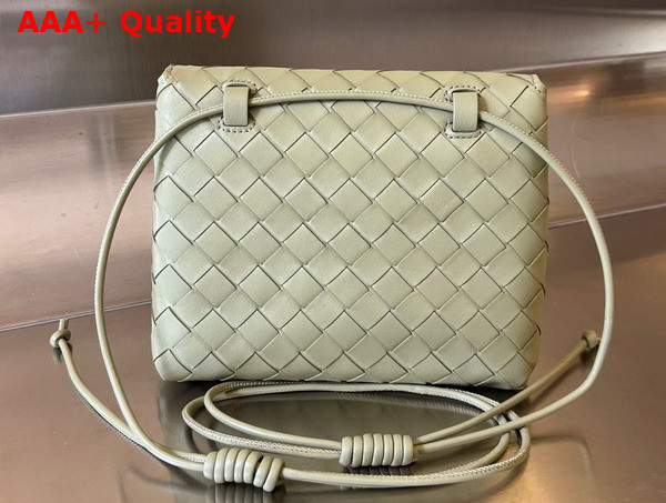 Bottega Veneta Mini Intrecciato Cross Body Bag in Travertine Lambskin Replica