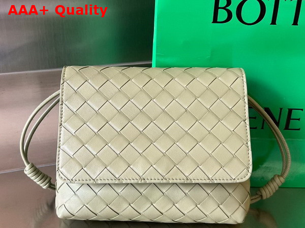 Bottega Veneta Mini Intrecciato Cross Body Bag in Travertine Lambskin Replica