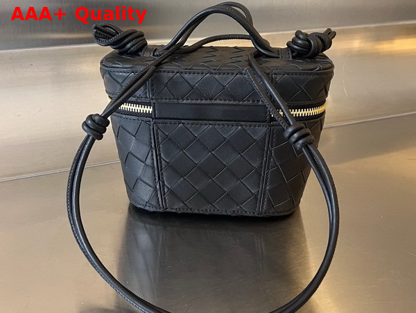 Bottega Veneta Mini Intrecciato Vanity Case in Black Lambskin Replica