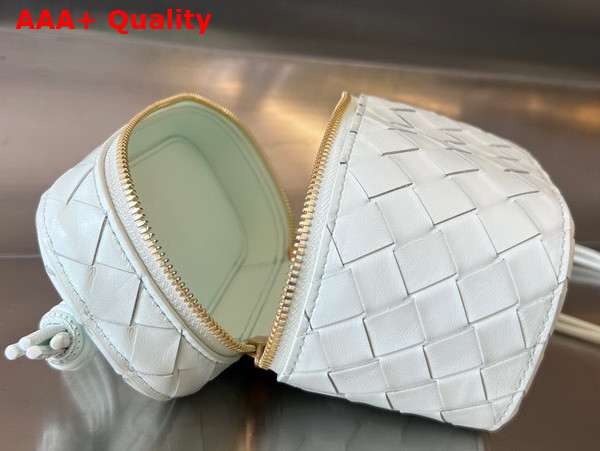 Bottega Veneta Mini Intrecciato Vanity Case in Glacier Lambskin Replica