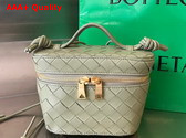 Bottega Veneta Mini Intrecciato Vanity Case in Travertine Lambskin Replica