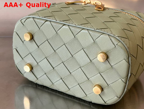 Bottega Veneta Mini Intrecciato Vanity Case in Travertine Lambskin Replica