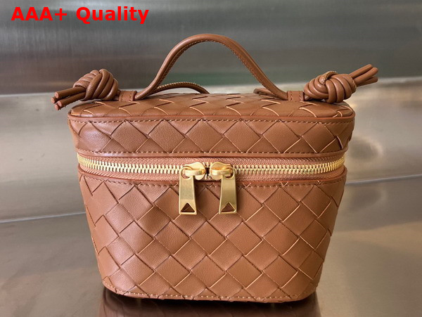 Bottega Veneta Mini Intrecciato Vanity Case in Wood Lambskin Replica