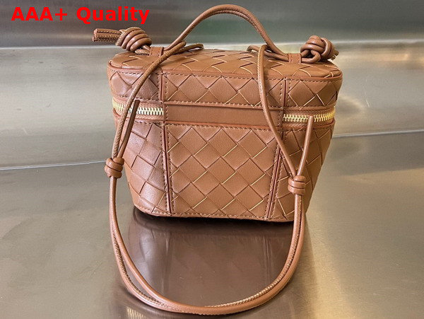 Bottega Veneta Mini Intrecciato Vanity Case in Wood Lambskin Replica