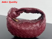 Bottega Veneta Mini Jodie Bag in Barolo Intrecciato Leather Replica