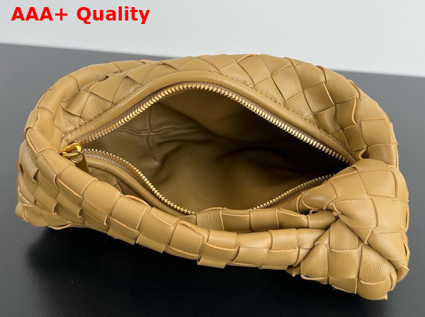 Bottega Veneta Mini Jodie Bag in Dark Praline Intrecciato Leather Replica