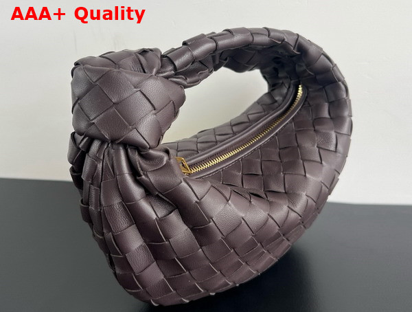 Bottega Veneta Mini Jodie Bag in Dark Purple Intrecciato Leather Replica