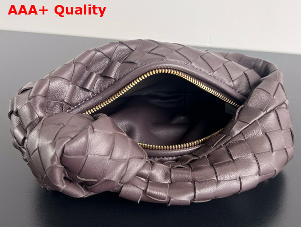 Bottega Veneta Mini Jodie Bag in Dark Purple Intrecciato Leather Replica