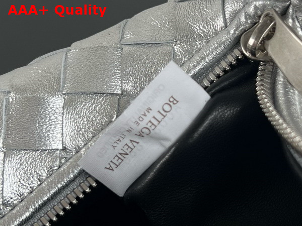 Bottega Veneta Mini Jodie Bag in Silver Intrecciato Leather Replica