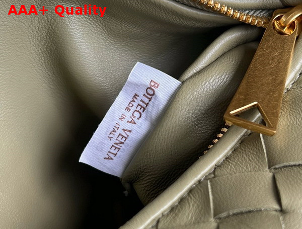 Bottega Veneta Mini Jodie Bag in Travertine Intrecciato Leather Replica