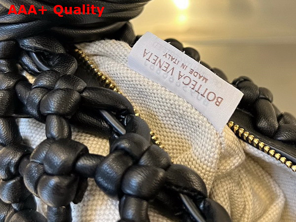 Bottega Veneta Mini Jodie Black Hand Knotted Intreccio Leather Netting Replica