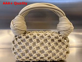 Bottega Veneta Mini Jodie Porridge Hand Knotted Intreccio Leather Netting Replica