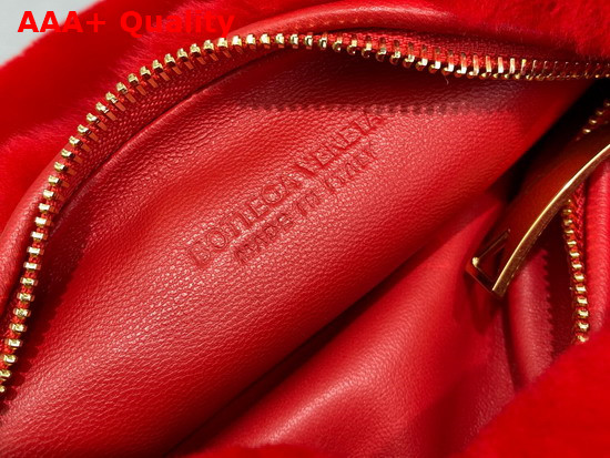 Bottega Veneta Mini Jodie Red Shearling Replica