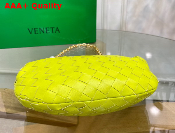 Bottega Veneta Mini Jodie in Acid Kiwi Lambskin with Detachable Leather Wristlet and Chain Strap Replica