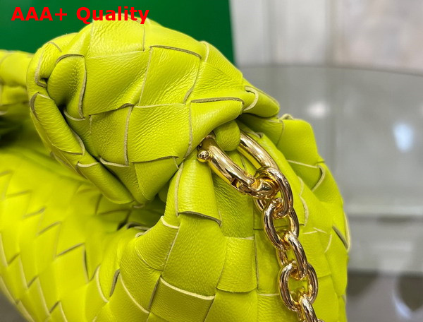 Bottega Veneta Mini Jodie in Acid Kiwi Lambskin with Detachable Leather Wristlet and Chain Strap Replica