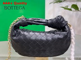 Bottega Veneta Mini Jodie in Black Lambskin with Detachable Leather Wristlet and Chain Strap Replica