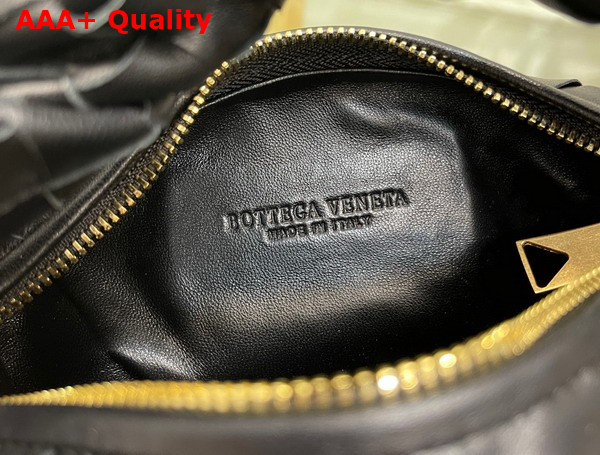 Bottega Veneta Mini Jodie in Black Lambskin with Detachable Leather Wristlet and Chain Strap Replica