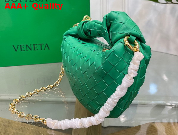 Bottega Veneta Mini Jodie in Parakeet Lambskin with Detachable Leather Wristlet and Chain Strap Replica