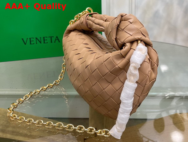 Bottega Veneta Mini Jodie in Porridge Lambskin with Detachable Leather Wristlet and Chain Strap Replica