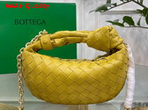 Bottega Veneta Mini Jodie in Yellow Lambskin with Detachable Leather Wristlet and Chain Strap Replica