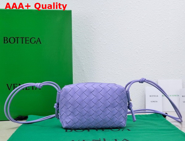 Bottega Veneta Mini Loop Camera Bag in Lilac Soft Lambskin Replica