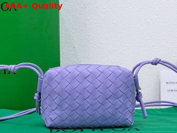 Bottega Veneta Mini Loop Camera Bag in Lilac Soft Lambskin Replica