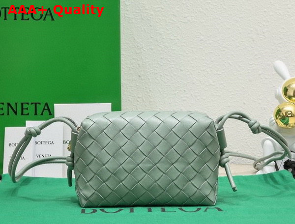 Bottega Veneta Mini Loop Camera Bag in Teal Washed Soft Lambskin Replica