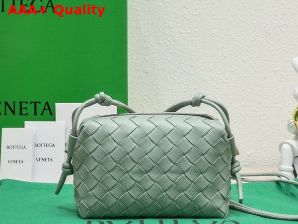 Bottega Veneta Mini Loop Camera Bag in Teal Washed Soft Lambskin Replica