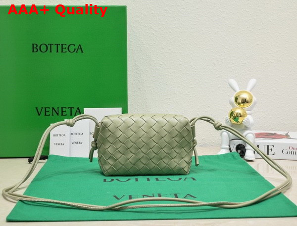 Bottega Veneta Mini Loop Camera Bag in Travertine Soft Lambskin Replica