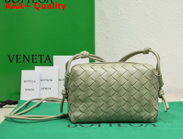 Bottega Veneta Mini Loop Camera Bag in Travertine Soft Lambskin Replica