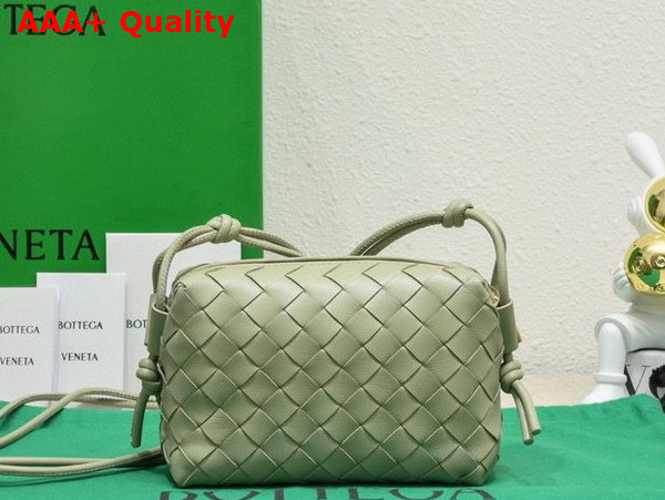 Bottega Veneta Mini Loop Camera Bag in Travertine Soft Lambskin Replica