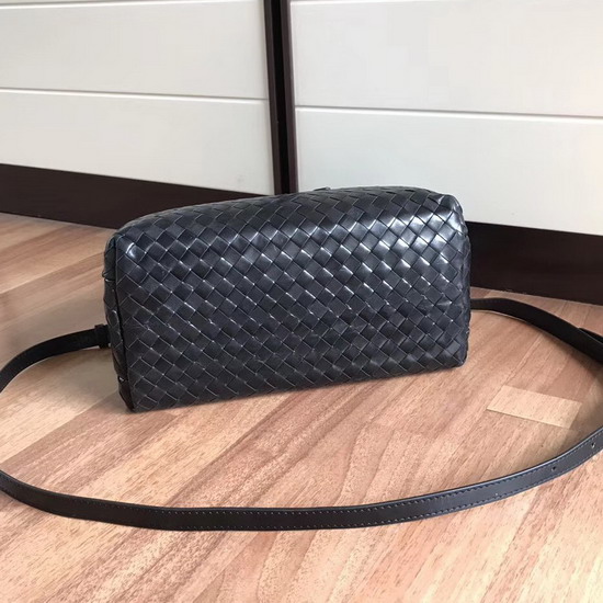 Bottega Veneta Mini Roma Bag in Black Calf Leather