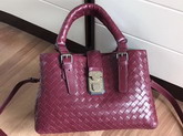 Bottega Veneta Mini Roma Bag in Dark Red Calf Leather